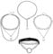 MILAKOO 4Pcs Punk Rock Gothic Style Lock Necklace Double Layer Heart Chain Choker for Women Men