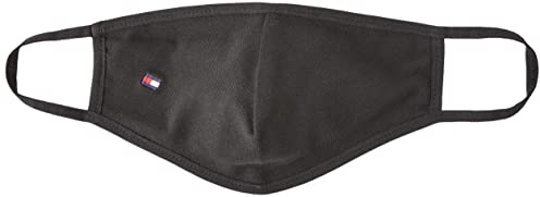 Tommy Hilfiger Damen Flagge Face Cover Modischer Schal, Black, 1 Stück (1er Pack)