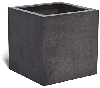 Eschbach® Pflanzkübel Cube 50 Espresso Anthrazit Quadratisch * 50 x 50 x 50 cm * 10 Jahre Garantie