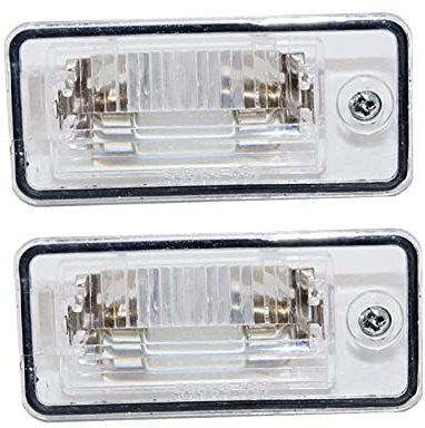 Aghami Plattenlicht 2 STÜCKE Links + Right Kennzeichen Licht Lampenlinse 8E0807430A 8E0807430B für Audi A3 A4 S4 B6 B7 A6 / S6 Q7 2007-2009 RS4 2006-2008 LED-Kennzeichen