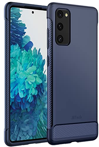 JETech Coque Fine pour Samsung Galaxy S20 FE 5G 6,5 Pouces, Étui Housse de Téléphone Ultra Mince Anti-Chocs avec Conception en Fibre de Carbone (Bleu)