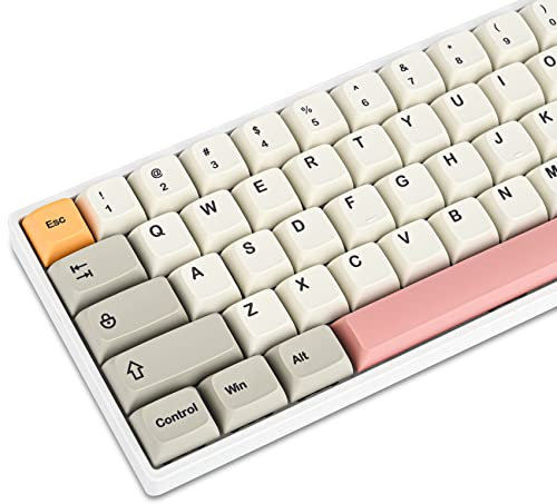 GTSP 9009 XDA Retro PBT Tastenkappen Set für Gaming Tastatur Dye-Sub für Cherry Mx Gateron Kailh Switch GK61/GK68 60% mechanische Tastatur (9009-XDA)