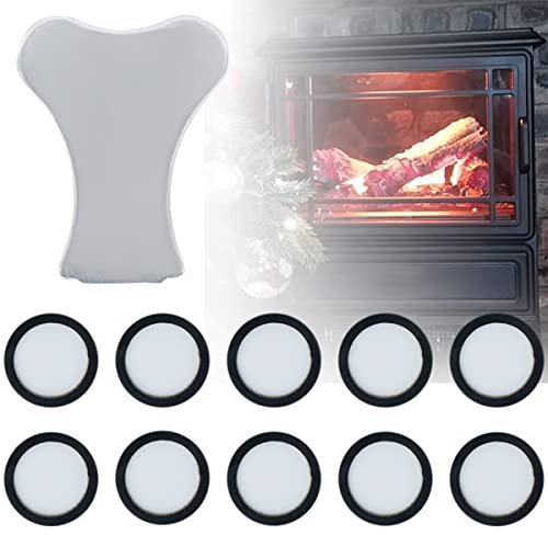 EatPitaya Pour Dimplex Opti-Myst Electric Wall Fire Replacement RM-1220 Ransducer Disc, 10 Pcs Transducteur Disque avec un Outil de Retrait (2 cm)