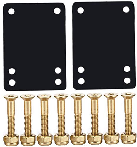 Skateboard Riser Pads Skateboard Skateboard Vis de Coussinet Set Montage Matériel de Remplacement Boulons à écrous de Remplacement pour longboards Scooters Cruiseriques - Pièces de
