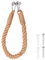 Tiardey Toilettenpapier-Seilhalter, Vintage-Seil-Papierhalter, Seildekor-Rollenhalter, Hanfseil-Papierhalter, mit Schrauben und Erweiterungsstecker
