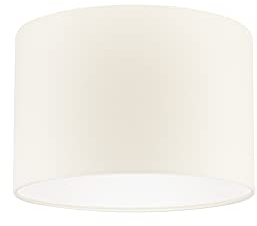 Uniqq Lampenschirm Stoff creme Ø 40 cm - 40 cm hoch, (UL141)