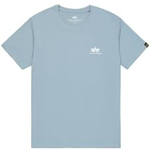 Alpha Industries Basic T Small Logo T-Shirt for Men Greyblue