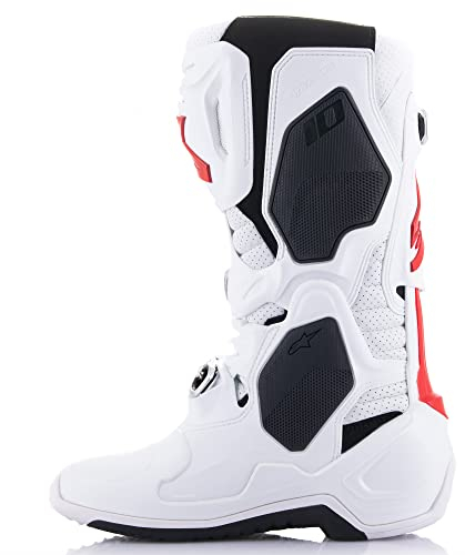 Alpinestars Tech 10 Supervented Stivali Motocross (White/Red,7 (40.5))