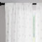 Encasa XO Polyester halbtransparent Gedruckt 140 cm W x 152 cm L Vorhänge mit Krawattenrücken 140x152 cm (5 ft), Dollar White - 2 Packung - Nicht schrumpfen & maschinenwaschbar
