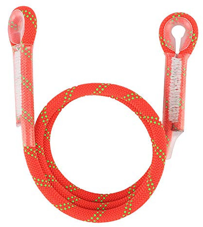 RiToEasysports Kletter Seil, 120cm, Kletterseil, Halterung, Überlebung, Anti-Fall-Lanyard, Bergsteigen, Sling Orange