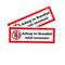 Aufkleber Aufzug im Brandfall nicht benutzen 21x7,5 cm - Sticker für Außen- und Innenbereich