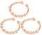 LEEQBCR - 3 Stück Edelstahl Anxiolytischer Anti-Stress-Ring, Einstellbar, Swivel-Fingerspitzenring, Dekompressionsset für Frauen und Männer (Roségold)