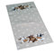 Tischdecke Mitteldecke Tischläufer Kissenhülle Kühe Kurbelstickerei beige braun mit weißen Blümchen (40 x 85 cm)