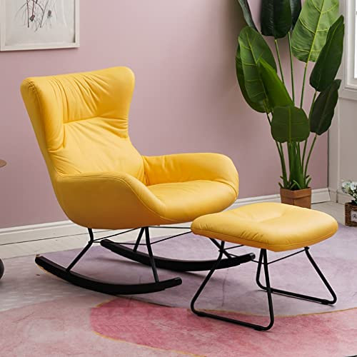 Bascule Moderne, canapé inclinable Paresseux, Repose-Pieds Assorti, siège rembourré rembourré, Fauteuil inclinable secouant, Fauteuil en Tissu Confortable, pour Salon, Chambre d'enfant,