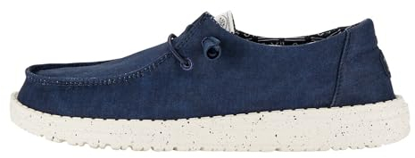 HEYDUDE - Wendy Stretch Canvas Damen - Slip-On Flache Schuhe - Ballerinas, Navy, 42 EU