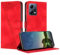 Mo-Beauty Etui Coque pour Xiaomi Redmi Note 12 Pro 5G / Poco X5 Pro 5G, Coque de Telephone en Cuir de Première Qualité [Pochette de Portefeuille] - Rouge