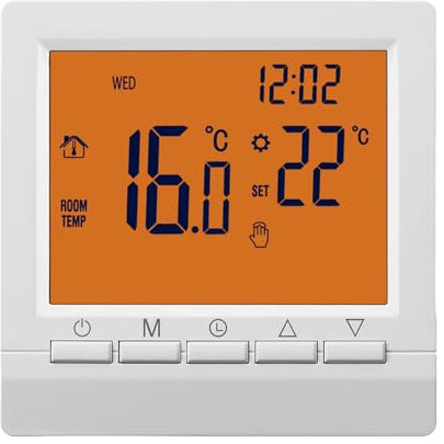 Termostato domestico WiFi, Termostato per ambienti domestici intelligenti da 1,5 V, Termostato alimentato a batteria, Termostati per ambienti a parete, Termostati domestici con regolatore di