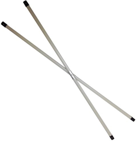 X Cross Bar & Y-Bar Metal Legs and Gazebo Top Cover For 2.4m x 2.4m or 3m x 3m (X Cross Bar 99cm - White, White, 1, Gazebo Part)