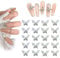 3D Butterfly Nail Charms, 20 Pcs Shiny Butterfly Nail Rhinestones Gems Gold Silver Nail Art Charms Luxury Crystal Nail Jewelry for Nail Art Decoration DIY Crafts (Gold+Silver C)