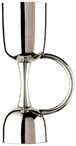 GRAINEX ENGINEER Wine Goblet Premium Stainless Steel Peg Measurer with Handle Jigger 30 & 60 ml, Cocktail Jigger Shot Glass Drink Measuring Bar Tool Double Side Jigger- Set of 1