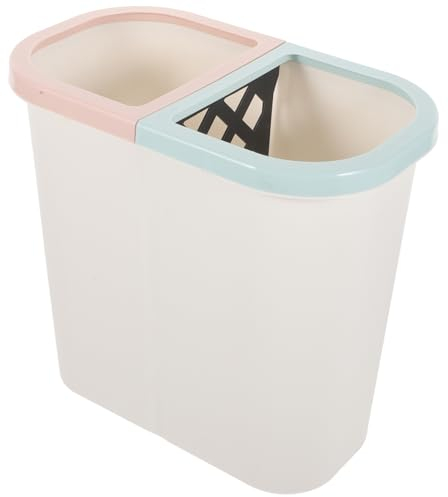 VILLFUL Sorting Trash Can Dual Trash Can Dual Bin Trash Can White Pedal Bin Rubbish Bin Trash Bin Trash Container Dual Trashcan Waste Container Bathroom Garbage Can Kitchen Garbage Can