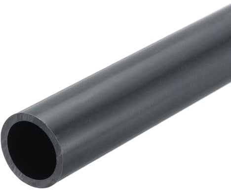 sourcing map 1 Inch PVC Rigid Tube Round Pipe Tubing Hardware Tubing 20.6mm ID 26mm OD 8 Length Dark Grey High Impact for Water Pipe, Crafts, Cable Sleeve