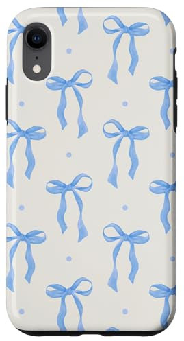 Blue Bows Ribbons Coquette Girly Aesthetic Case for iPhone XR