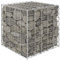 Steinkorb Drahtkorb Gabionenkorb Verstärkte Gabionenhaken, Würfel-Gabionen-Hochbeet Stahldraht 50x50x50 cm Gabionenwand Gabionen Zaun für Mauersteine, verzinkt, Steingabione Mauer