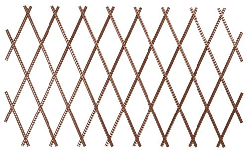 Home Hack Garden Trellis Plastic Expanding Trellis Plant Support Fence Panel Wall Decor Hanging Frame Garden Patio Indoor Outdoor for Climbing Plants Decoration (Pack of 1 Terracotta 100x180cm)