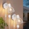 Kimjo Plug in Wall Lights for Bedroom - Wall Light Plug in Wall Lamp with Switch and Cable - Wall Lighting Fixtures Rotatable Wall Sconce Lights E14 - White Wall Light for Living Room 2 Packs No Bulb