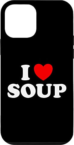 Coque pour iPhone 12 mini Cocotte en pierre avec inscription « I Love Soup »