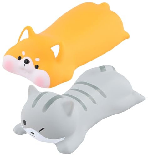 2 Pcs Ergonomique Repose Poignet PU avec Tapis de Souris Mignon et Clavier - Gel