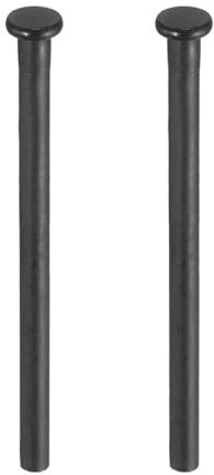 sourcing map 2pcs 3 Inch Door Hinge Pins, Removable Brushed Door Hinge Interior Hinge Security Pins for Wood Residential Door Replacement, Matte Black