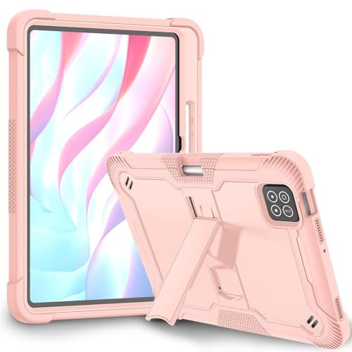 Vakarey pour Xiaomi Pad 7 Coque Enfants Antichoc,Étui Housse Tablette pour Xiaomi Pad 7 Pro avec Porte-Stylo,Rose