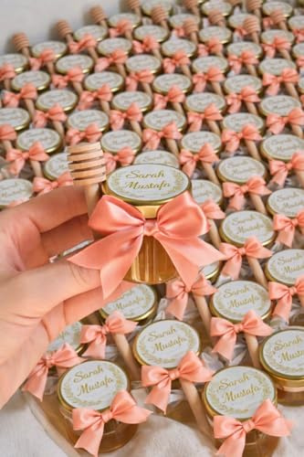 Pots de Miel Personnalisés – Cadeaux Invités – Prénom, Date & Thème au Choix – Miel Artisanal 100% Naturel – cadeaux personnalisés (Lot de 20)