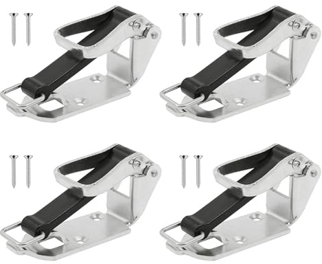 BORDEAG Supports de Pelle pour Barres de Toit, 4 Pièces Support de Pelle pour Galerie de Toit, Supports de Raquette de Toit et de Hache, Porte Pelles pour Galerie Toit Bateaux Hache