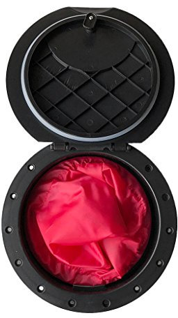 28cm 11'' Durable Black Nylon Kayak Boat Canoe Dinghy Deck Plate Hatch Cover Kit & Red Waterproof Storage Bag Accessories
