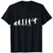Handball T-Shirt Evolution - Unisex, Schwarz, S, Kurzarm, Klassische Passform, Baumwolle 100% - Handball Design