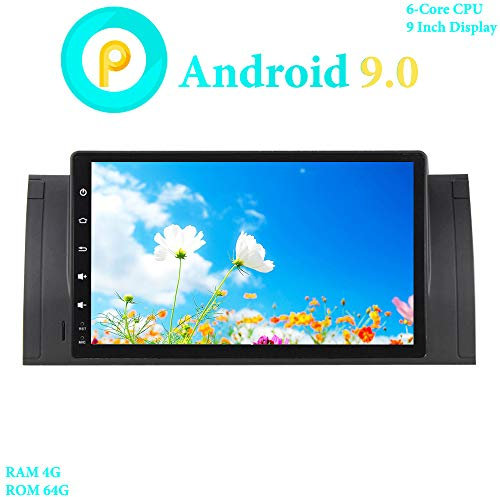XISEDO 9 Android 9.0 Autoradio 6 Core RAM 4G ROM 64G in-Dash Voiture Radio Car Radio pour BMW 5-E39/BMW X5-E53 (Autoradio)