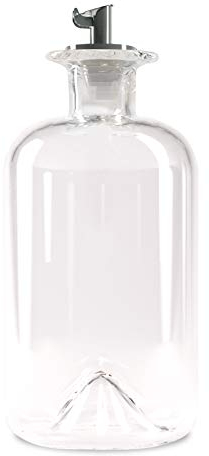 Lifestyle Lover Zuckerstreuer, Glas 350ml Flasche, Dosierer aus Edelstahl, ideal für weißer/brauner Zucker, Kakao (Blanko)