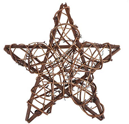 Inzopo DIY Home Decor Star Shape Natural Rattan Wreath Easter Wreath Crafts Easter Decorations Christmas Wedding Wreaths