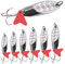 SHADDOCK 10pcs/lot Metal Fishing Lures Spoon Spinner Baits Fishing Spinnerbait Salmon Trout Minnow Lure Baits With Treble Hooks (20g-10pcs)