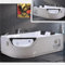 Bagno Italia vasca da bagno idromassaggio 8 getti 180x120 cm ozonoterapia e cromoterapia versione destra o sinistra