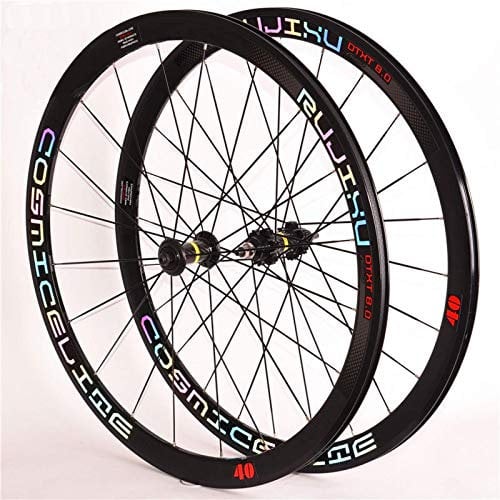 TYXTYX Field Racing Wheels 700C Fixie Bike Wheelset Used for Training and Competition 40 Knife Carbon Tube Hub Alloy Rim Fixed Gear Bicycle Wheel Set