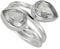 I-be, Anillo con piedras preciosas de cristal de roca, con dos gotas facetadas, plata de ley 925, 100724 x 2, Papel., cuarzo,