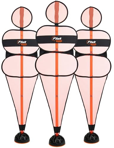 Football Flick Unisex-Jugend-Urban-Football-Trainings-Essentials-Set, 680 mm x 380 mm x 130 mm Größe, Schwarz/Orange