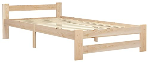 vidaXL Massivholzbett Kiefer 90x200 cm