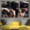 DDSDA Bilder 3 teiliges Leinwandbild Gesamtformat: 90x50cm Vlies Leinwandbild John Rambo 3 Teilig Kunstdruck modern Wandbilder Bilder Kunstdruck auf Wandbild mit Rahmen