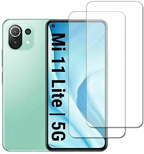[2 Stück] Panzer Schutz Glas kompatibel mit Xiaomi Mi 11 Lite 5G Verbundglas Schutzglas Tempered Glass Kristallklar Anti-Kratzen Displayschutz