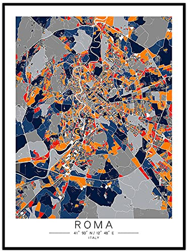 1000 Piece Puzzles For Adults,Rome Italy City Map Jigsaw Children Wooden Puzzle Board,Sustainable Jigsaw Puzzle Sets For Family, Brain Challenge Toys For Kids, Parent-Child Intelligence Games,2000Pcs